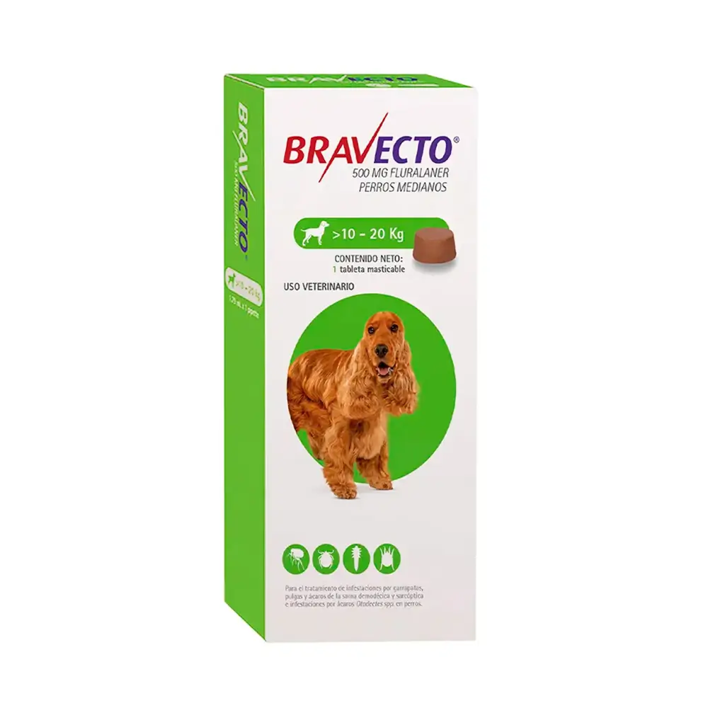 Antipulgas para perros Bravecto de 10 a 20 kilos vista 1