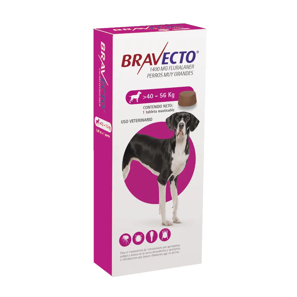 Antipulgas para perros Bravecto de 40 a 56 kilos vista 1